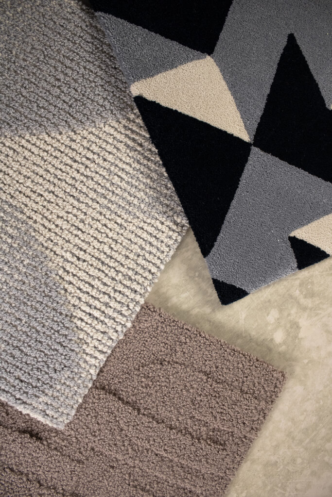 Group of sample semi-custom rugs