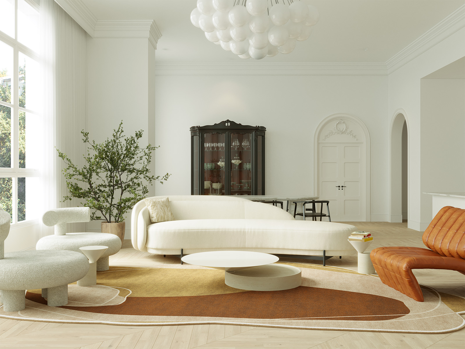 Scott group studio rugs ad custom 803228 kerros terracotta installation